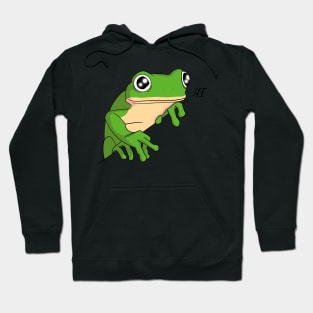 Hi Frog! - Chill amphibian cartoon - Not Hamlet Design Hoodie